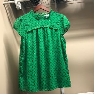 Carolina Belle Green Cap Sleeve Top